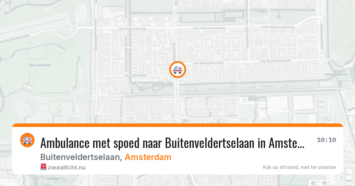 Ambulance met spoed naar Buitenveldertselaan in Amsterdam — 22 jul 2026