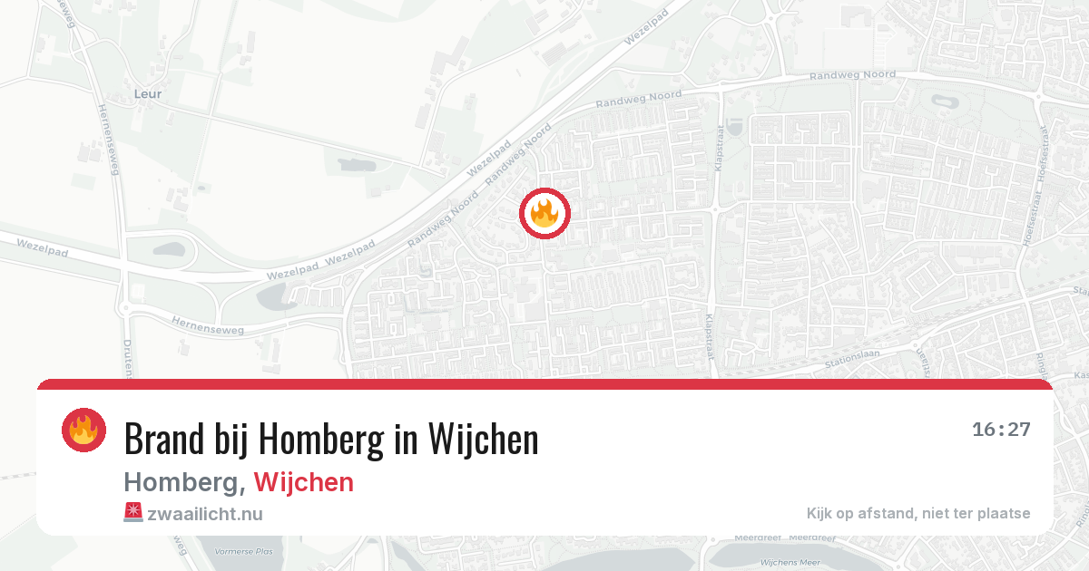 Brand bij Homberg in Wijchen — 19 jul 2026