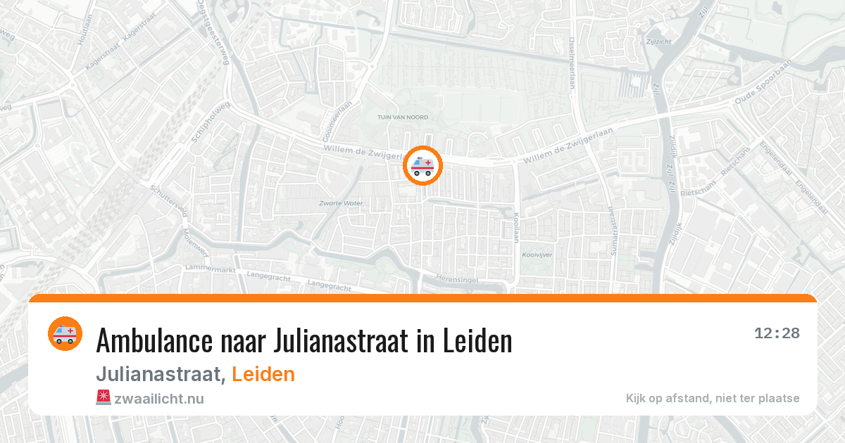 Ambulance naar Julianastraat in Leiden — 26 feb 2026