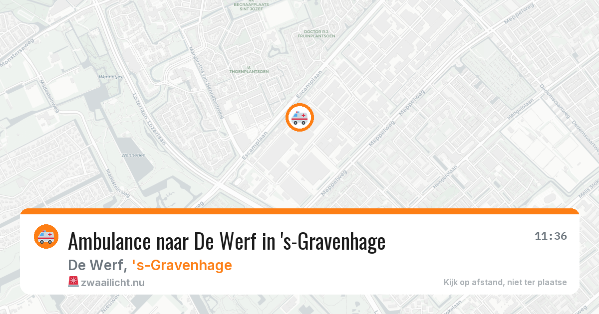 Ambulance naar De Werf in 's-Gravenhage — 11 mei 2026