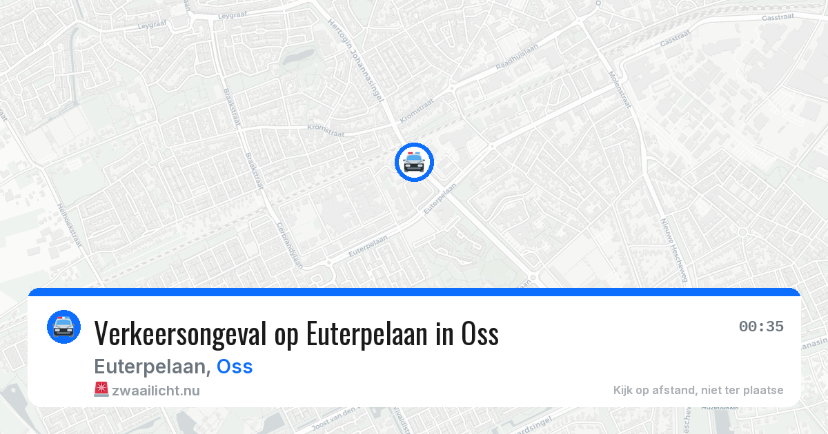 Verkeersongeval op Euterpelaan in Oss — 17 jul 2026