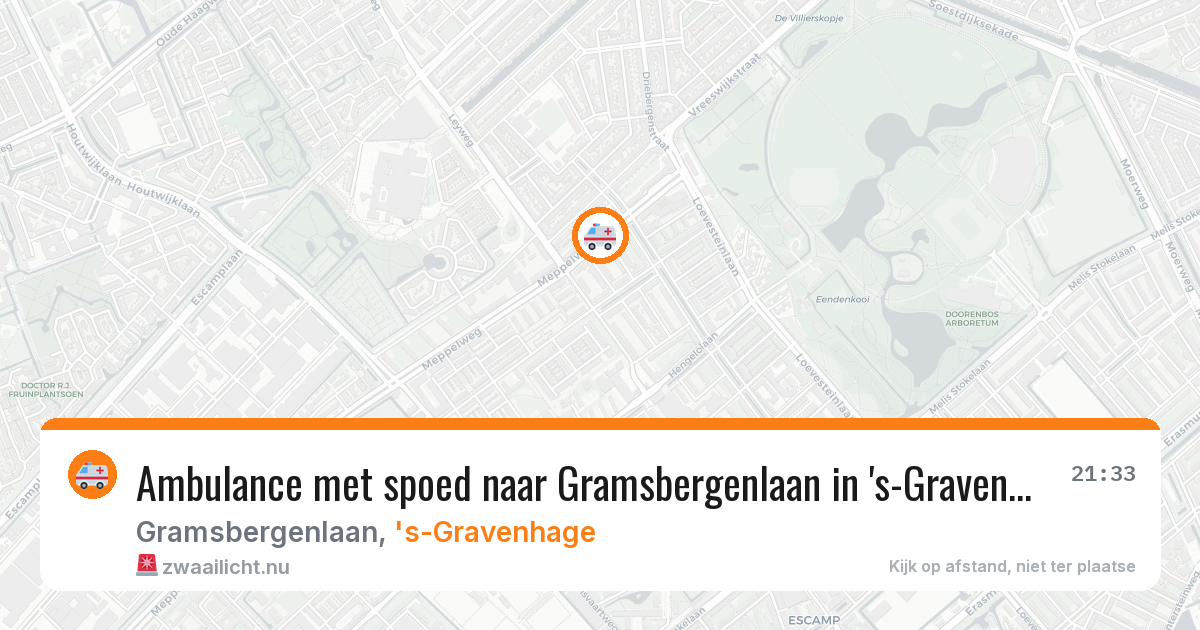 Ambulance met spoed naar Gramsbergenlaan in 's-Gravenhage — 20 jul 2026