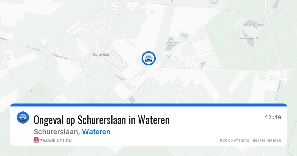 Ongeval op Schurerslaan in Wateren — 25 mei 2026