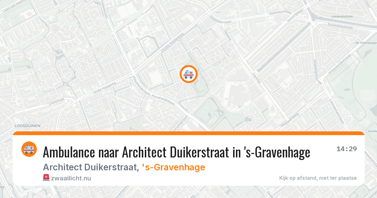 Ambulance naar Architect Duikerstraat in 's-Gravenhage — 16 jul 2026