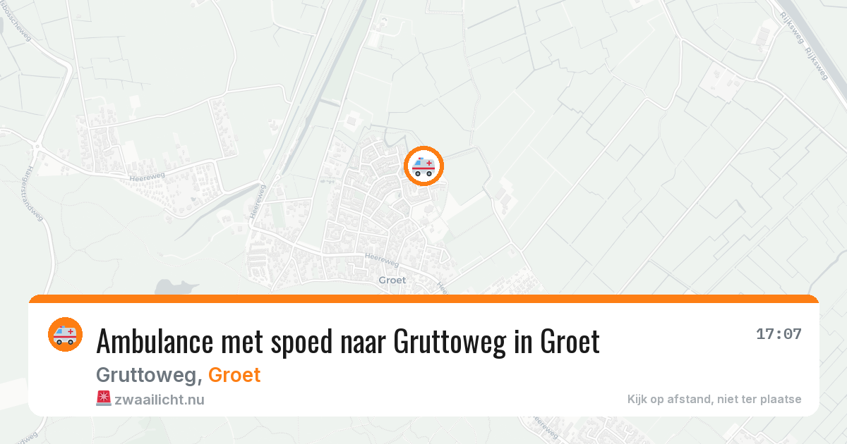 Ambulance met spoed naar Gruttoweg in Groet — 1 mei 2026