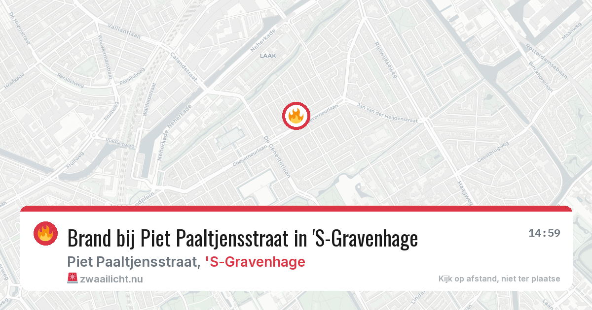 Brand bij Piet Paaltjensstraat in 'S-Gravenhage — 24 feb 2026