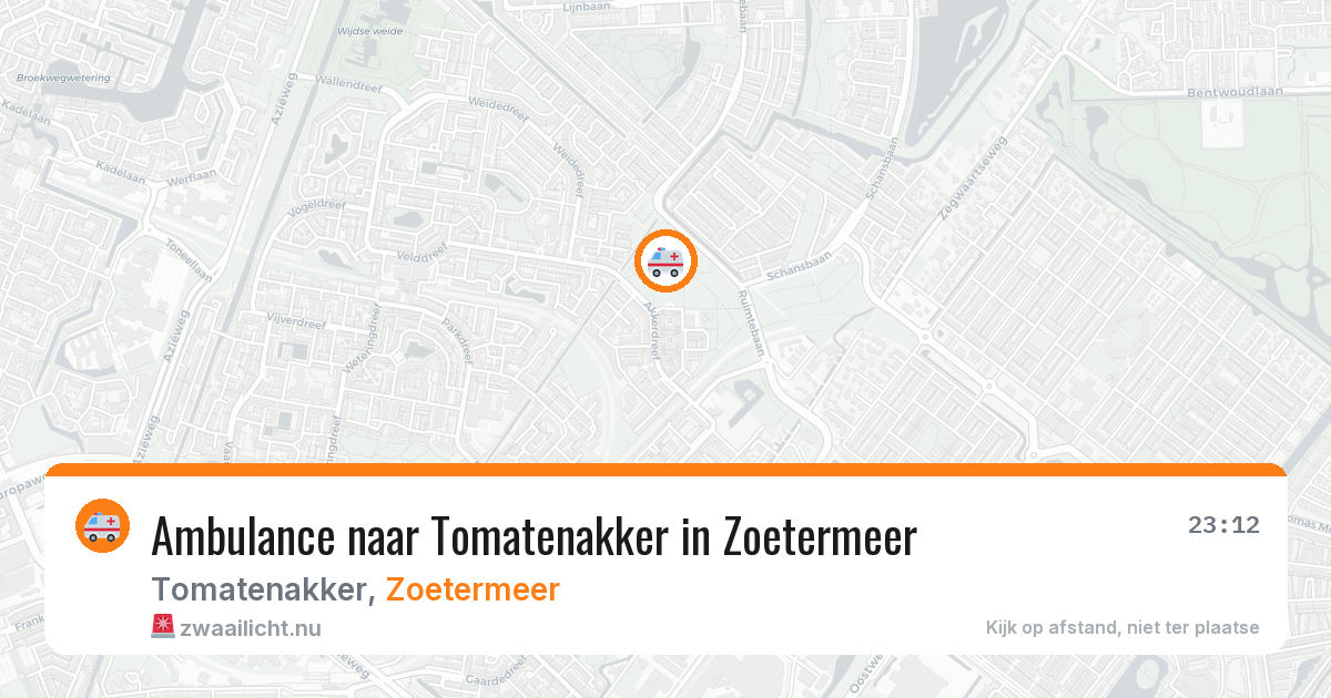 Ambulance naar Tomatenakker in Zoetermeer — 23 jul 2026