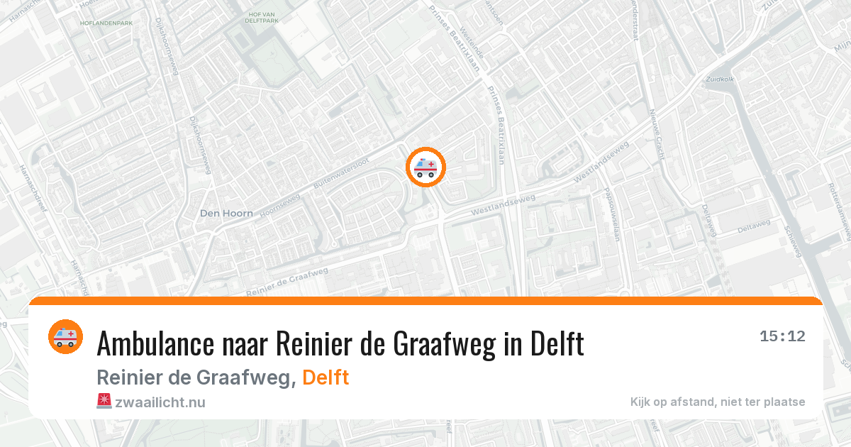 Ambulance naar Reinier de Graafweg in Delft — 21 jul 2026