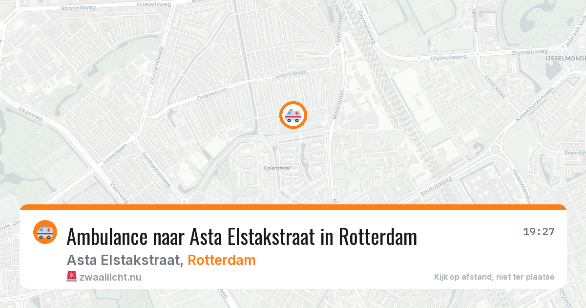 Ambulance naar Asta Elstakstraat in Rotterdam — 26 mrt 2026