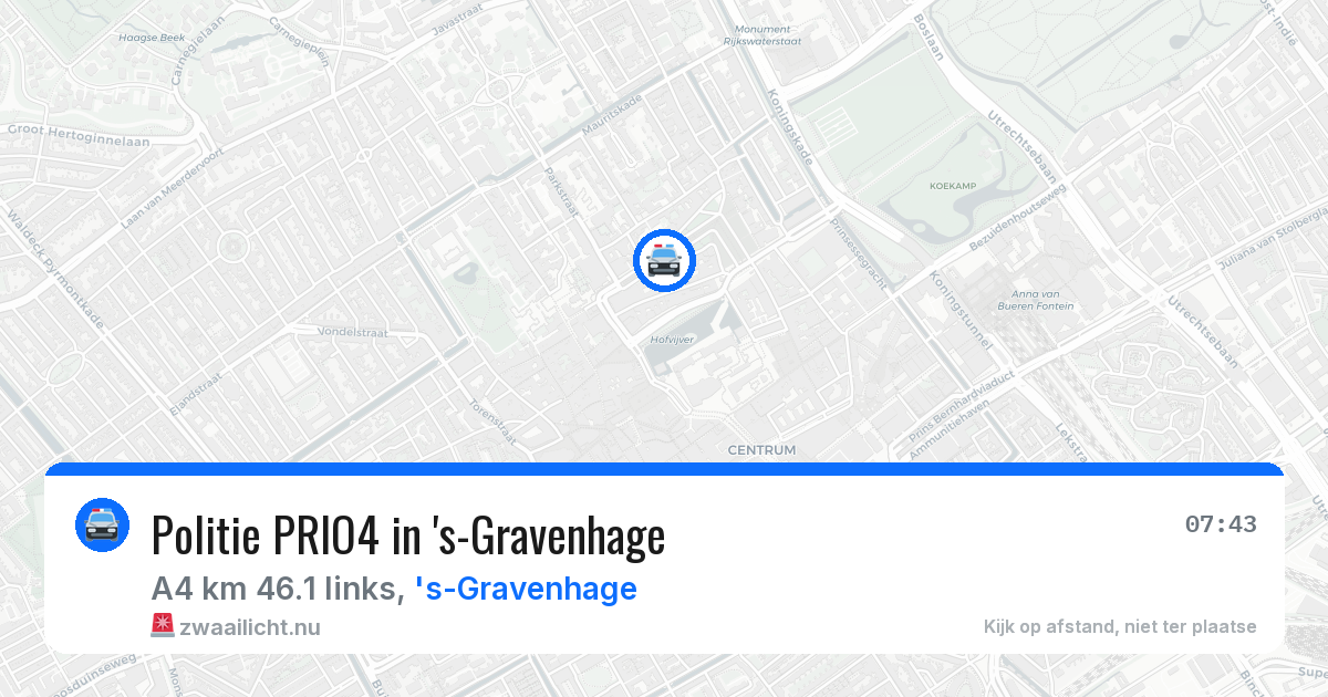 Politie PRIO4 in 's-Gravenhage — 13 jul 2026 | 🚨 Zwaailicht.nu