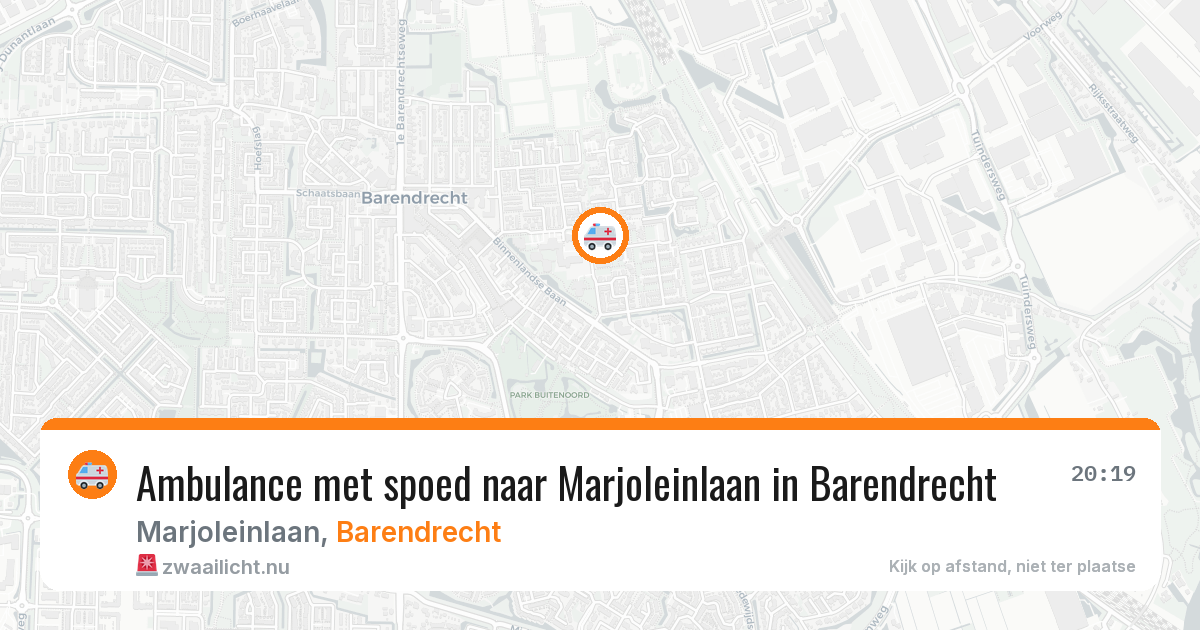 Ambulance met spoed naar Marjoleinlaan in Barendrecht — 20 jul 2026