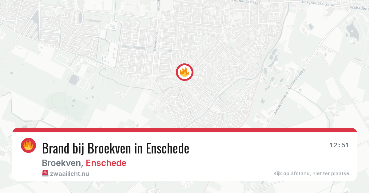 Brand bij Broekven in Enschede — 4 jun 2026