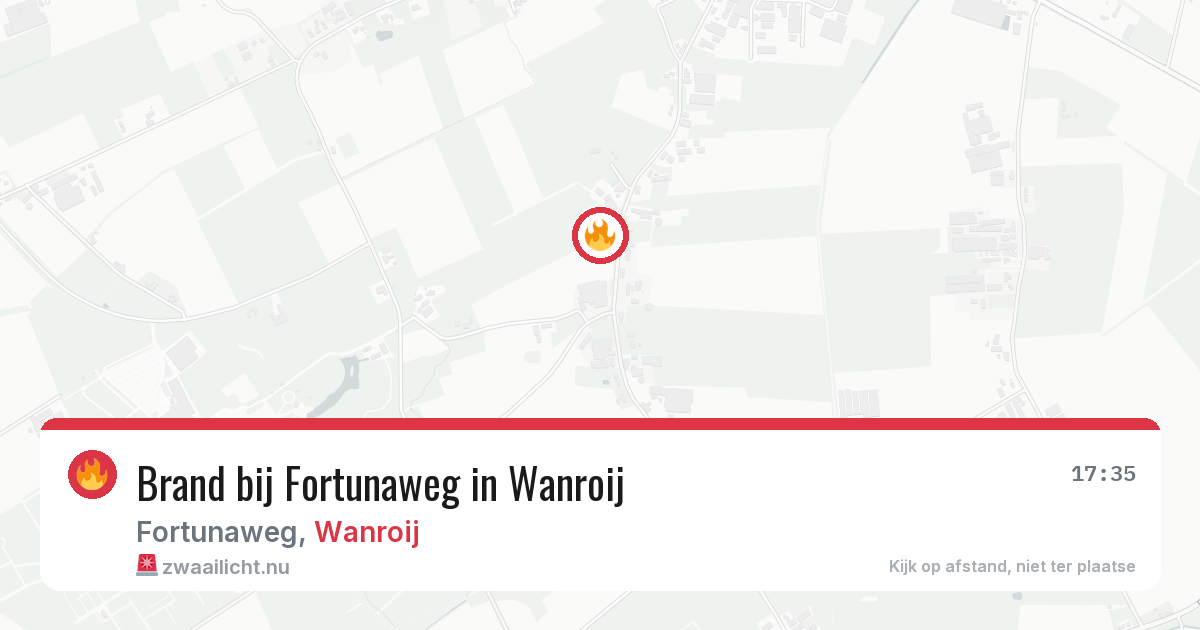 Brand bij Fortunaweg in Wanroij — 17 jul 2026