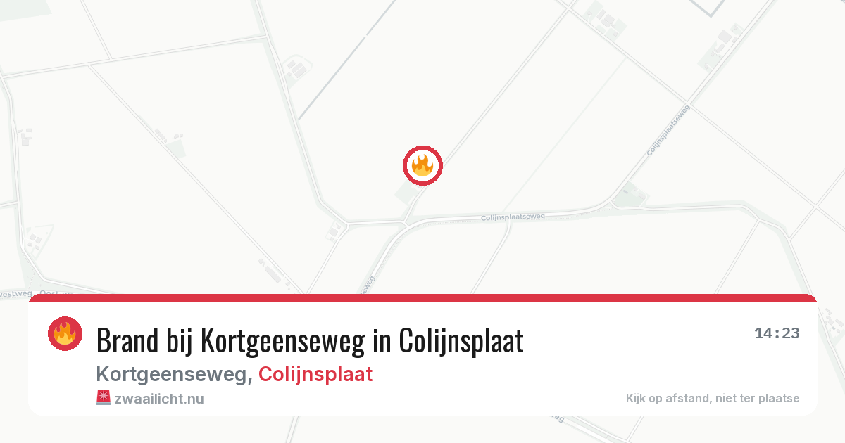 Brand bij Kortgeenseweg in Colijnsplaat — 12 mei 2026