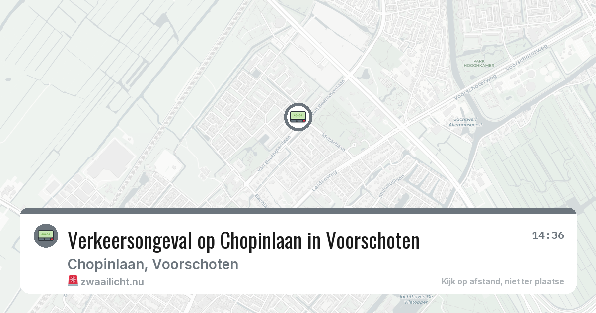 Verkeersongeval op Chopinlaan in Voorschoten — 25 feb 2026