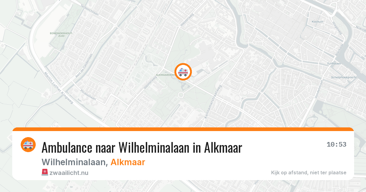 Ambulance naar Wilhelminalaan in Alkmaar — 12 apr 2026