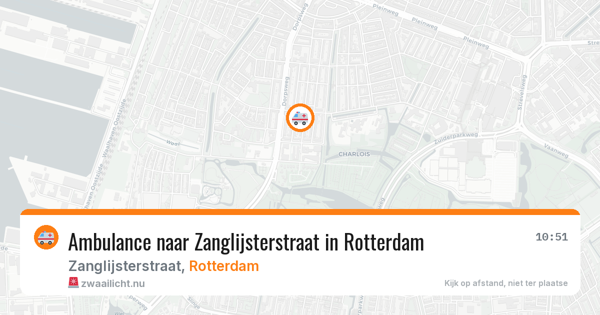 Ambulance naar Zanglijsterstraat in Rotterdam — 20 jul 2026