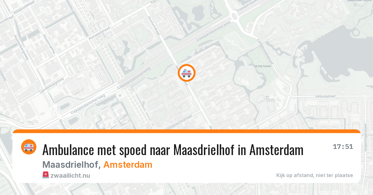 Ambulance met spoed naar Maasdrielhof in Amsterdam — 17 mrt 2026