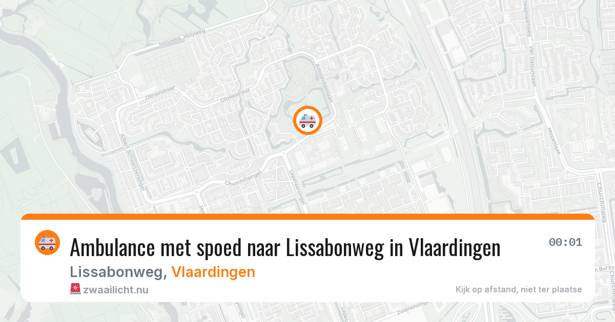 Ambulance met spoed naar Lissabonweg in Vlaardingen — 19 jul 2026
