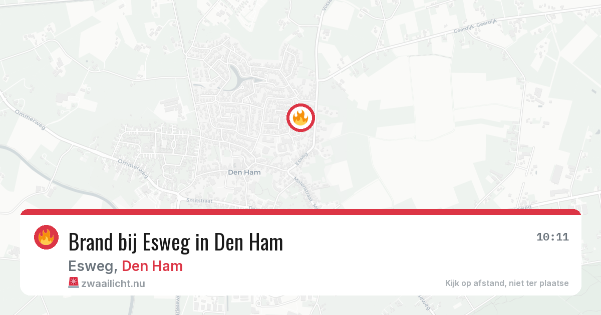 Brand bij Esweg in Den Ham — 24 mei 2026