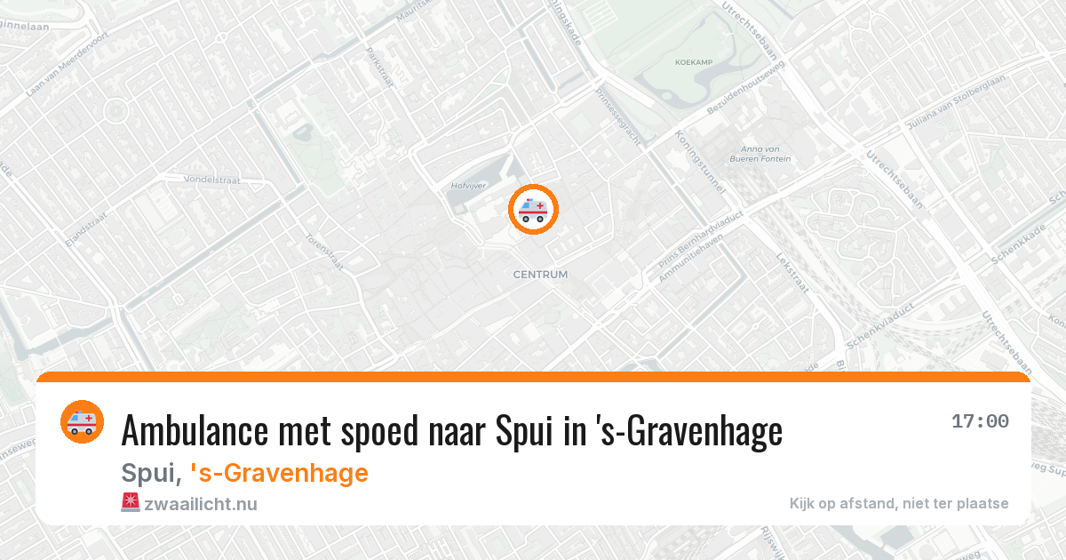 Ambulance met spoed naar Spui in 's-Gravenhage — 13 jul 2026