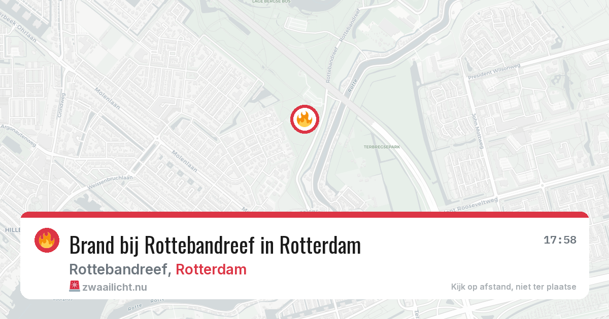 Brand bij Rottebandreef in Rotterdam — 15 jul 2026