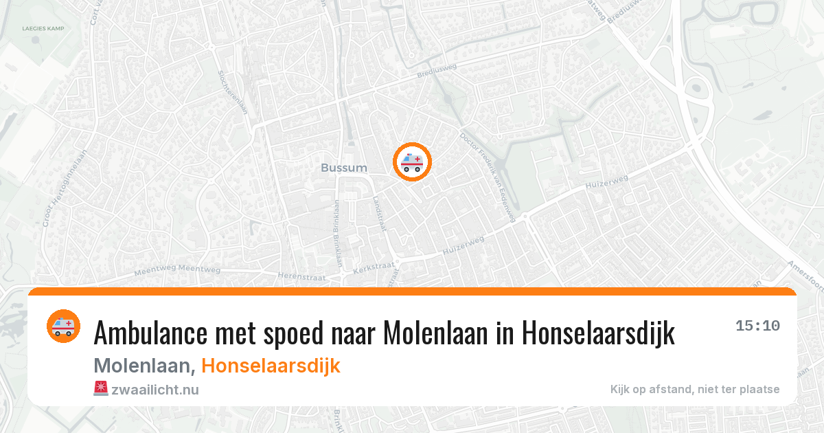 Ambulance met spoed naar Molenlaan in Honselaarsdijk — 18 jan 2026