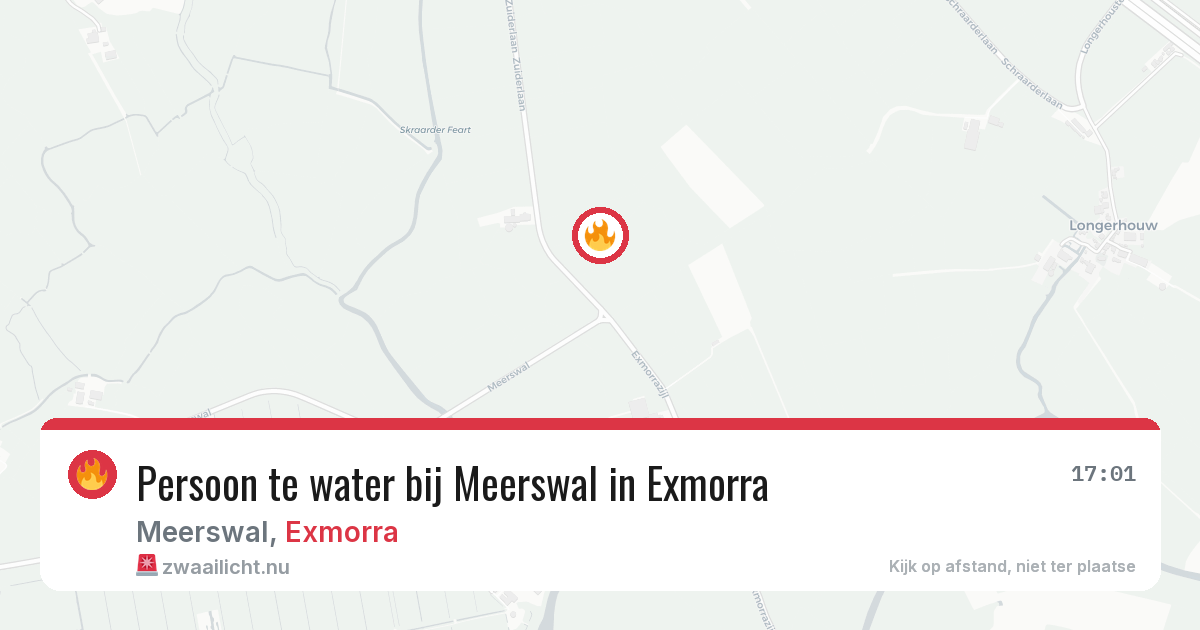 Persoon te water bij Meerswal in Exmorra — 26 mei 2026