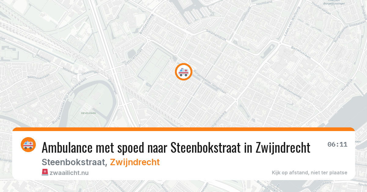 Ambulance met spoed naar Steenbokstraat in Zwijndrecht — 6 mei 2026