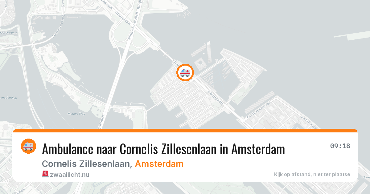 Ambulance naar Cornelis Zillesenlaan in Amsterdam — 13 jul 2026