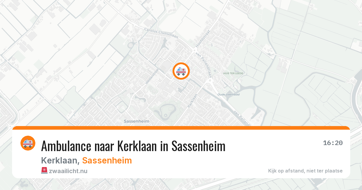 Ambulance naar Kerklaan in Sassenheim — 25 jul 2026
