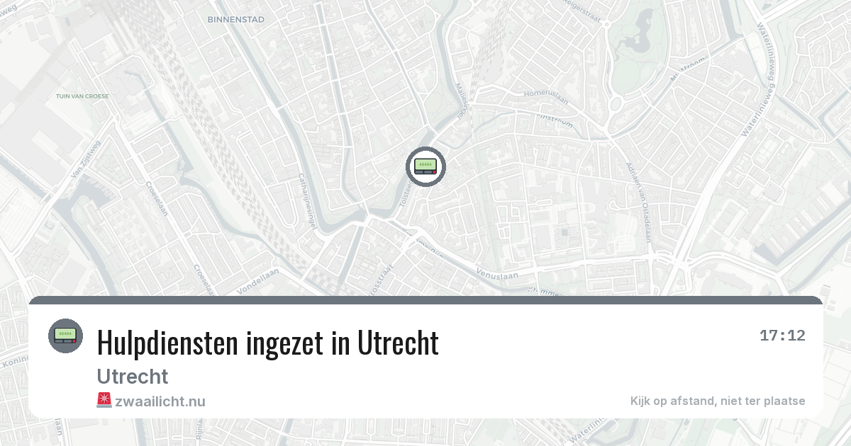 Hulpdiensten ingezet in Utrecht — 15 mei 2026 | 🚨 Zwaailicht.nu
