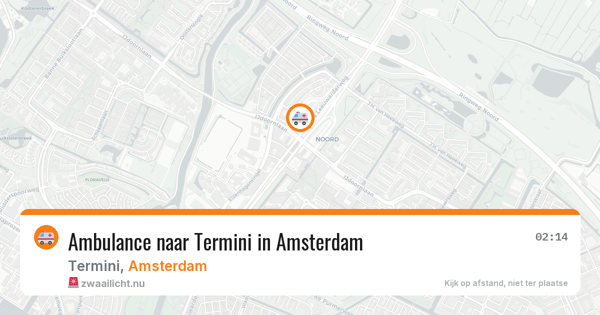 Ambulance naar Termini in Amsterdam — 24 jul 2026
