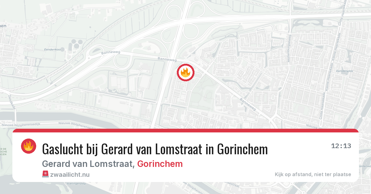 Gaslucht bij Gerard van Lomstraat in Gorinchem — 31 mrt 2026
