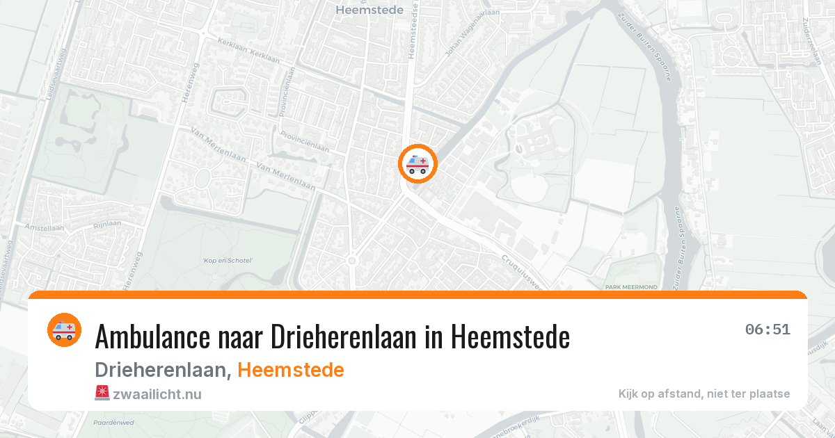 Ambulance naar Drieherenlaan in Heemstede — 10 jul 2026