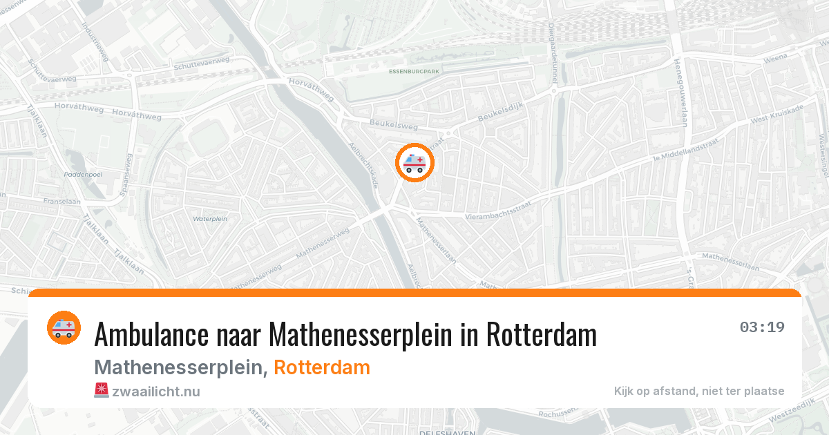 Ambulance naar Mathenesserplein in Rotterdam — 19 jul 2026