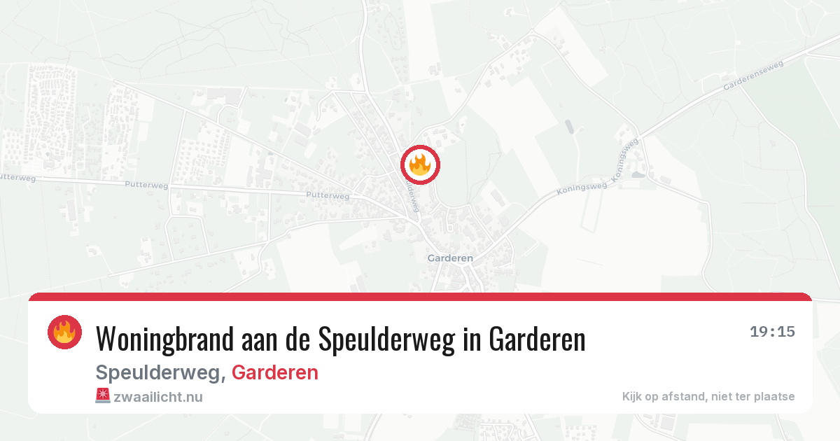 Woningbrand aan de Speulderweg in Garderen — 30 mrt 2026