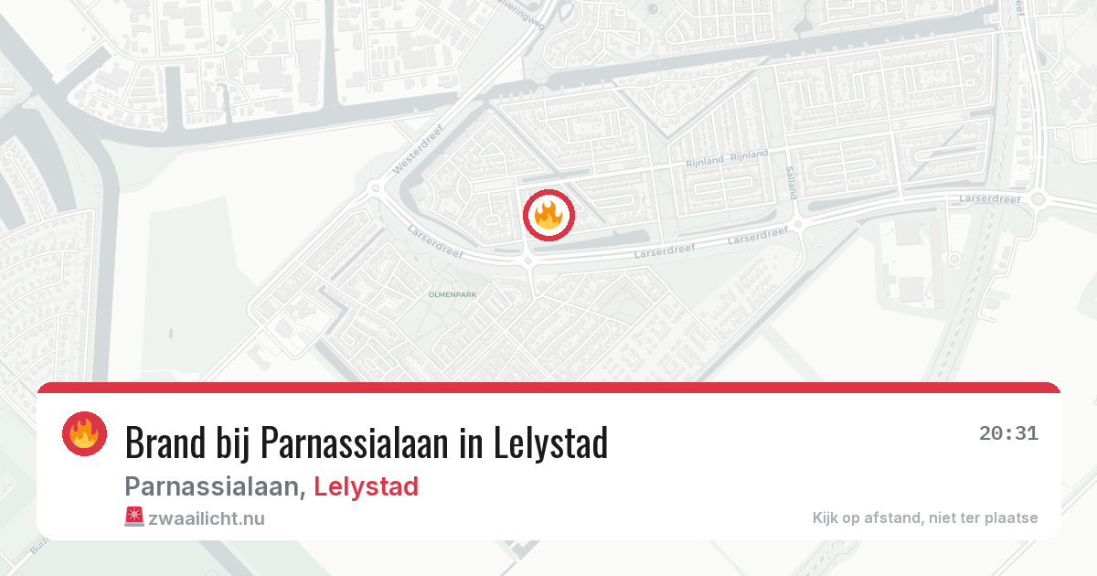 Brand bij Parnassialaan in Lelystad — 8 jul 2026