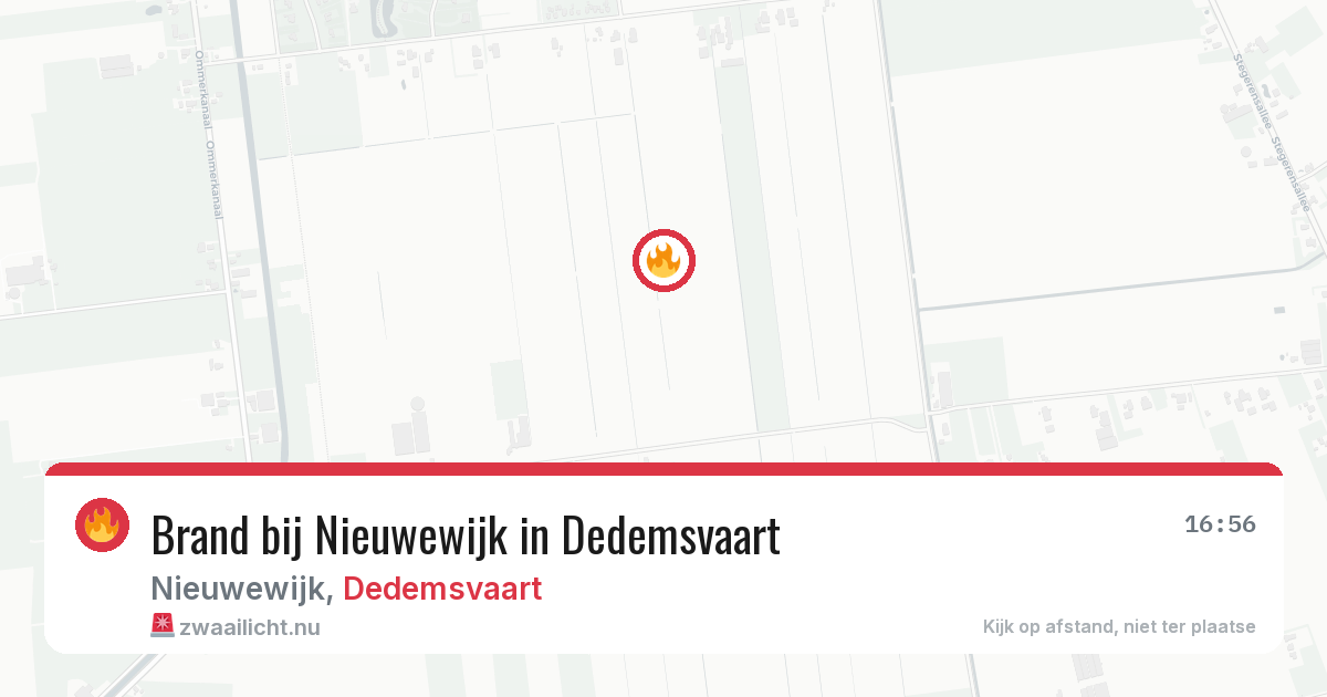 Brand bij Nieuwewijk in Dedemsvaart — 29 mei 2026