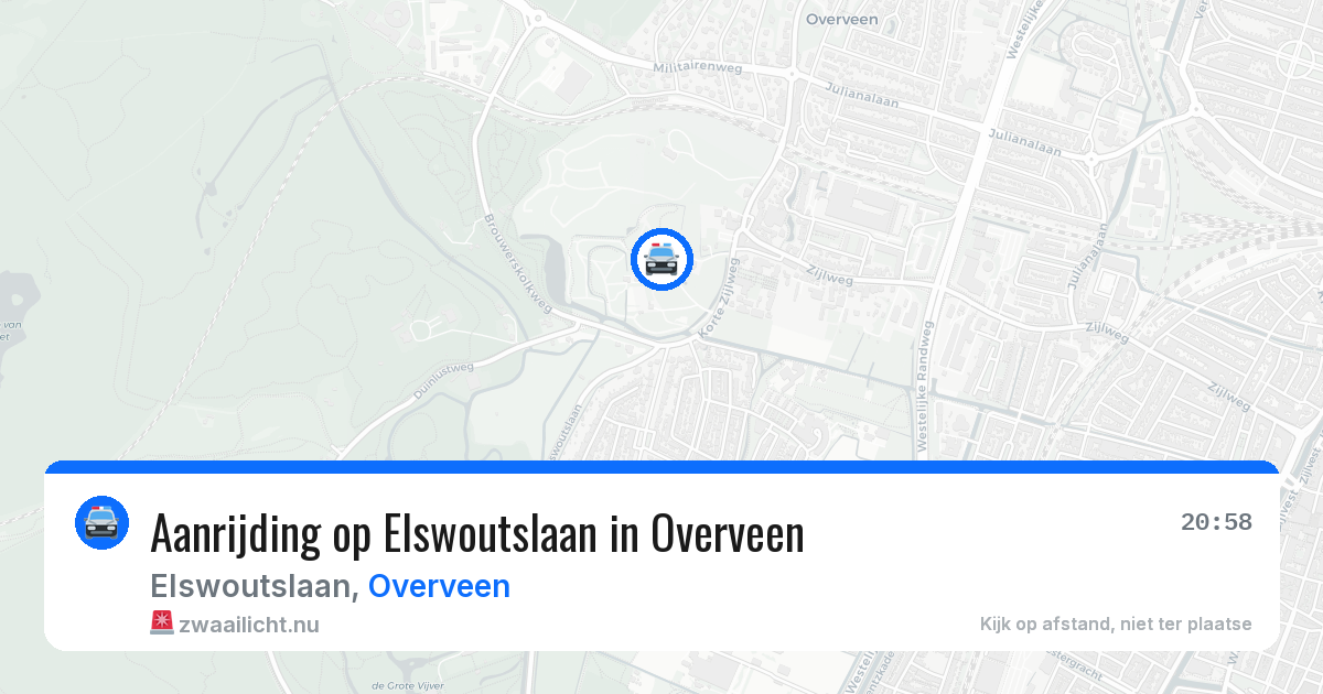 Aanrijding op Elswoutslaan in Overveen — 25 mei 2026