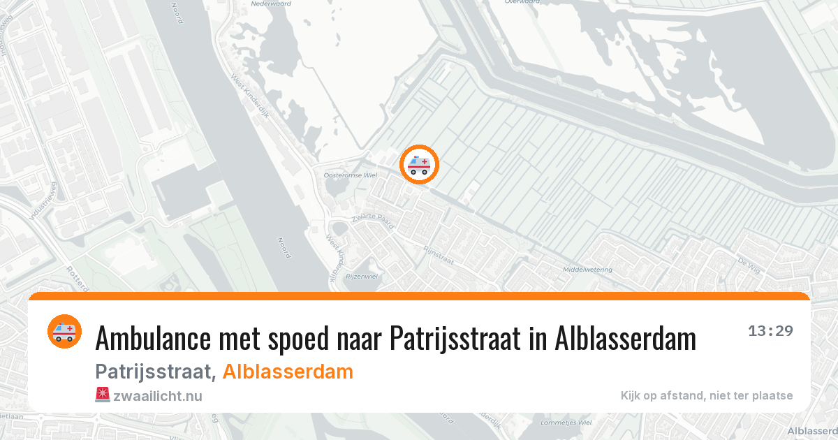 Ambulance met spoed naar Patrijsstraat in Alblasserdam — 12 jul 2026