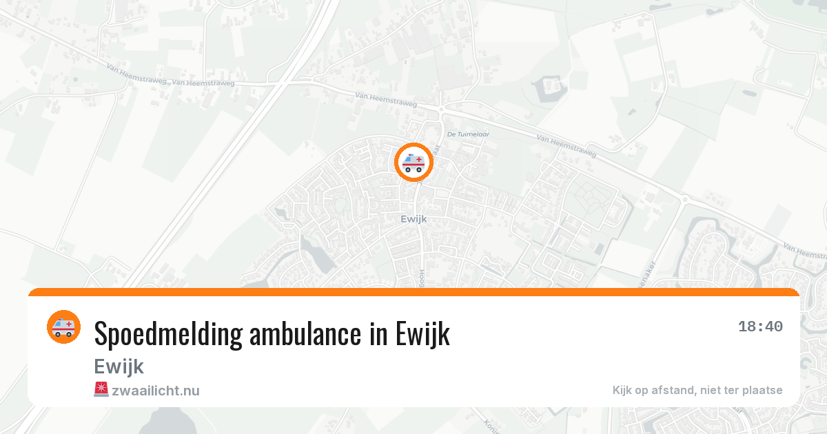 Spoedmelding ambulance in Ewijk — 17 mrt 2026