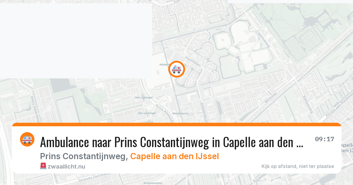 Ambulance naar Prins Constantijnweg in Capelle aan den IJssel — 11 jul 2026