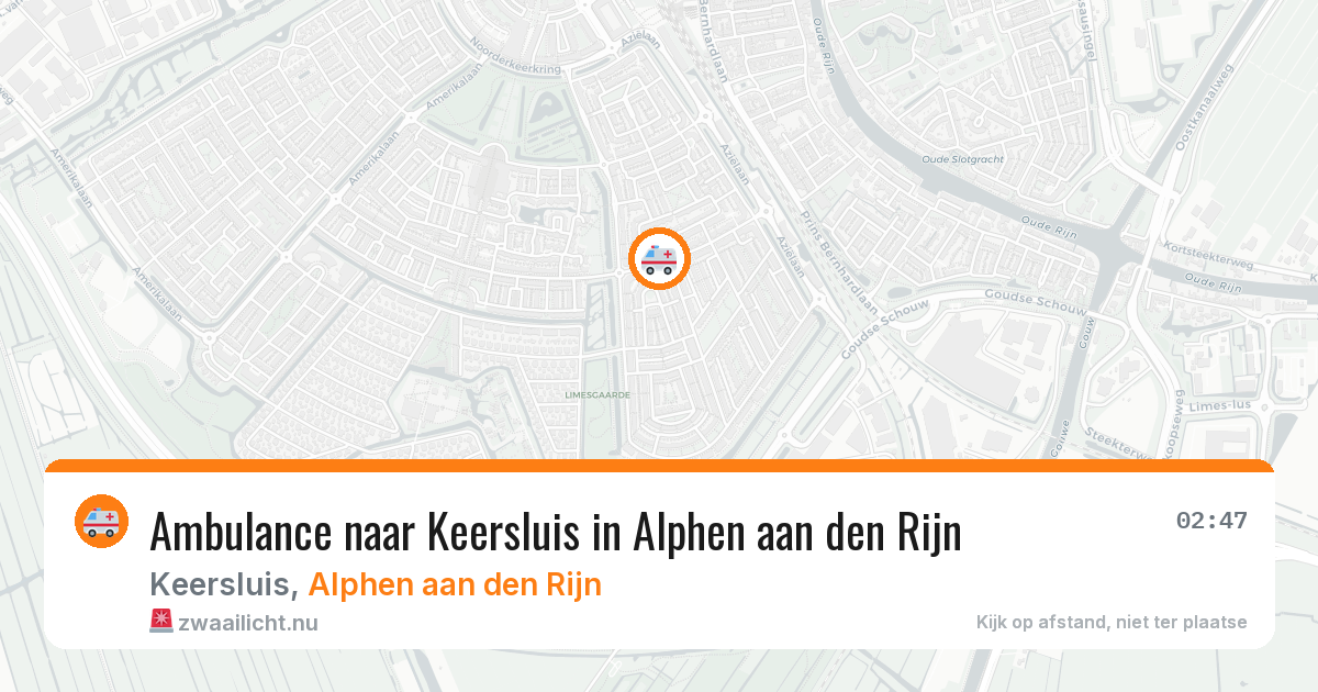 Ambulance naar Keersluis in Alphen aan den Rijn — 26 jul 2026