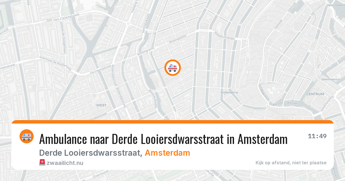 Ambulance naar Derde Looiersdwarsstraat in Amsterdam — 3 jun 2026