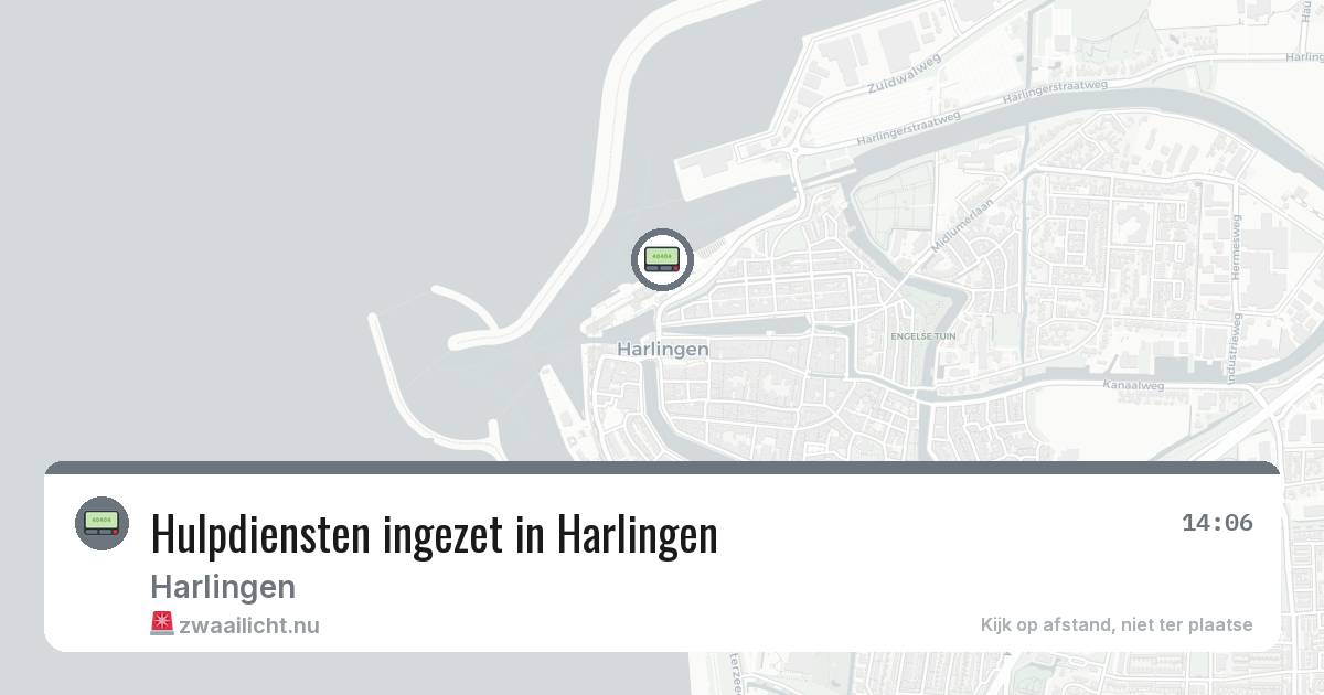 Hulpdiensten ingezet in Harlingen — 4 jul 2026 | 🚨 Zwaailicht.nu