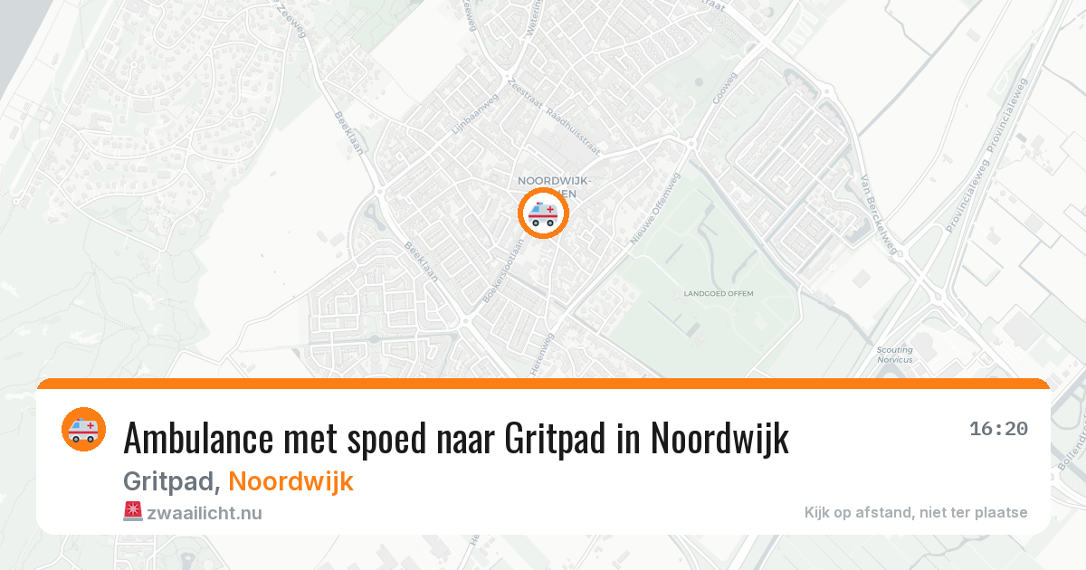 Ambulance met spoed naar Gritpad in Noordwijk — 18 jan 2026