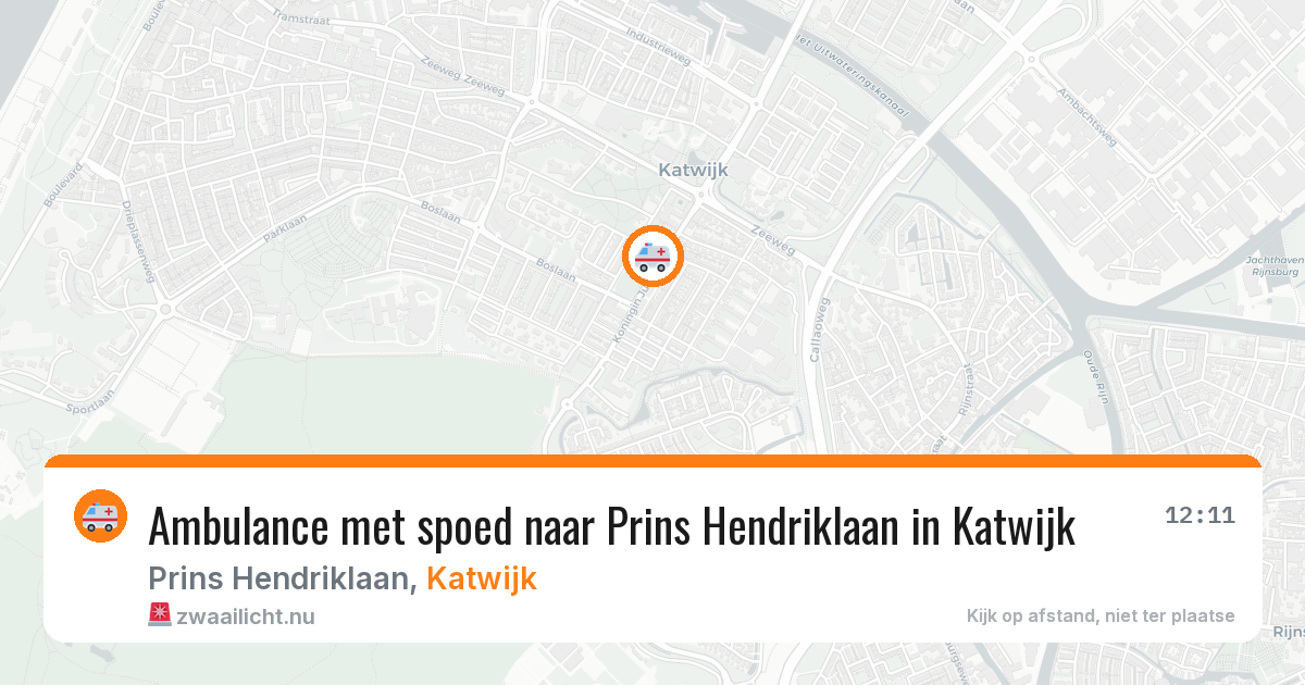 Ambulance met spoed naar Prins Hendriklaan in Katwijk — 22 feb 2026