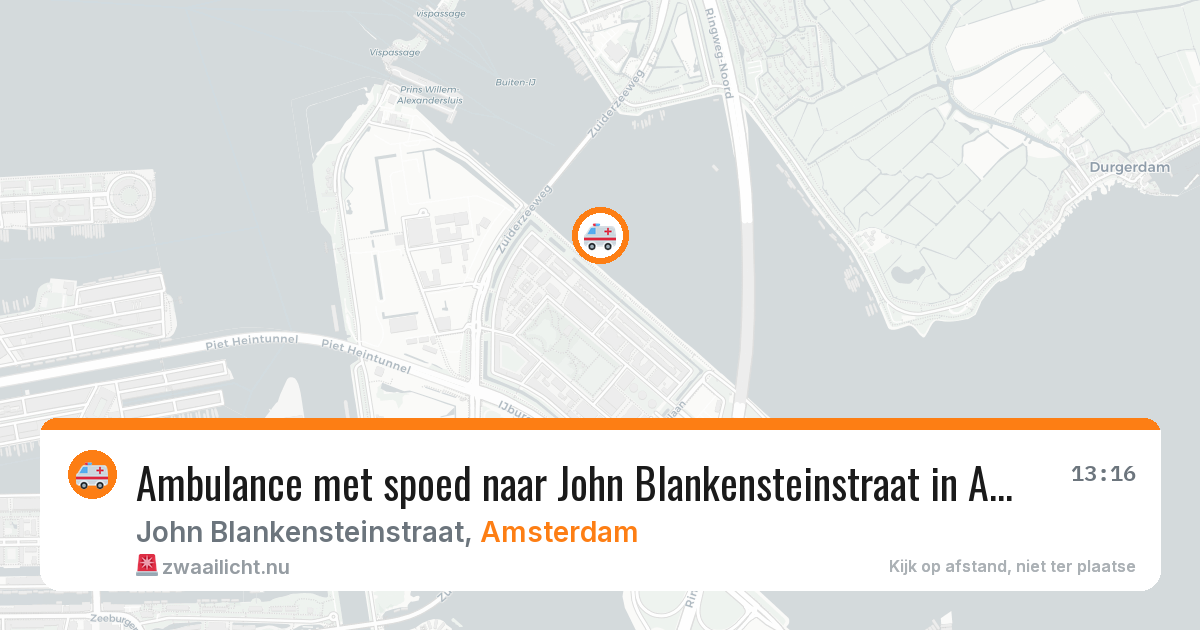 Ambulance met spoed naar John Blankensteinstraat in Amsterdam — 5 jun 2026