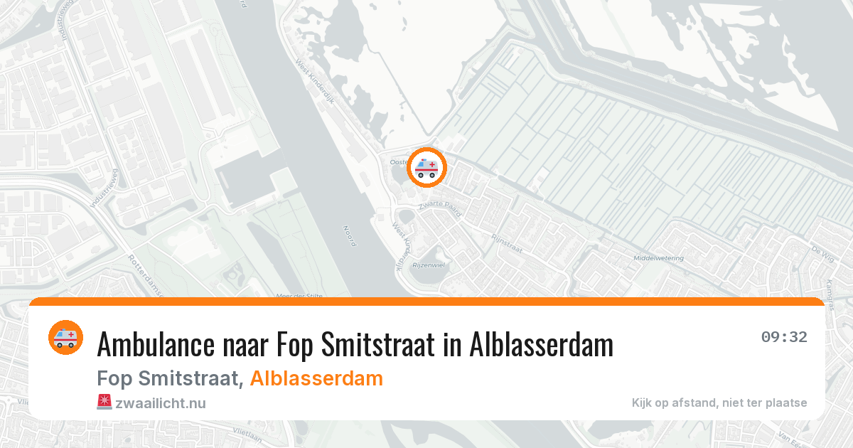Ambulance naar Fop Smitstraat in Alblasserdam — 6 jun 2026